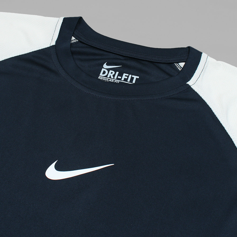 NKE Premium Mesh Shoulder Dri Fit F/S T-Shirt (Navy Blue)