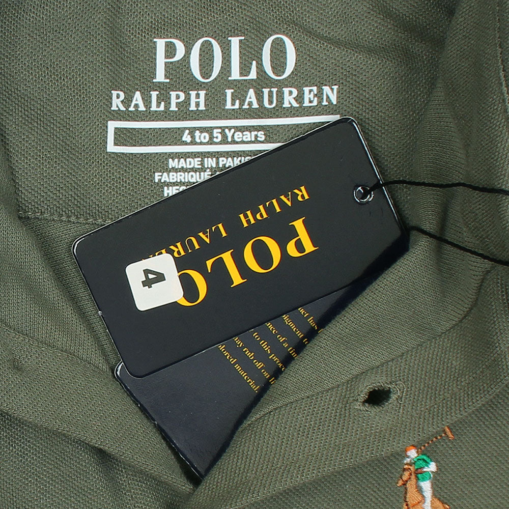 RL IMPORTED KID'S OXFORD BUTTON CASUAL SHIRT (OLIVE GREEN)
