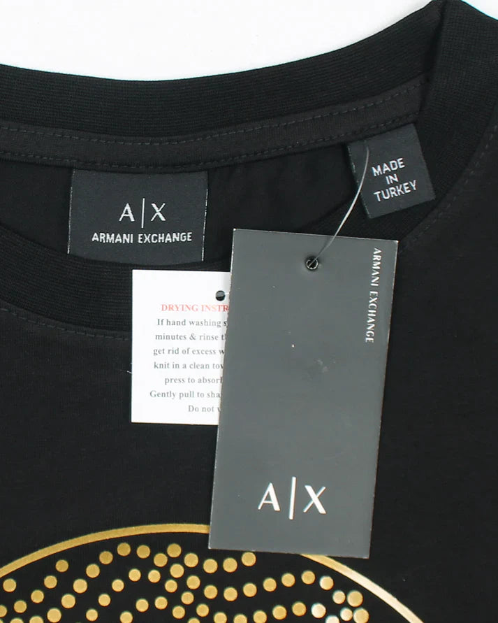 A-X IMPORTED MEN'S GOLD T-SHIRT (BLACK)