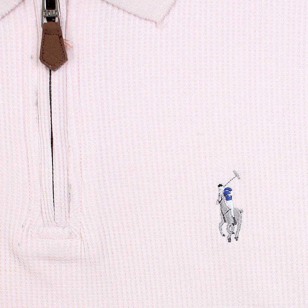 RL PREMIUM MEN'S MULTI ZIPPER POLO SHIRT (POWDER PINK)