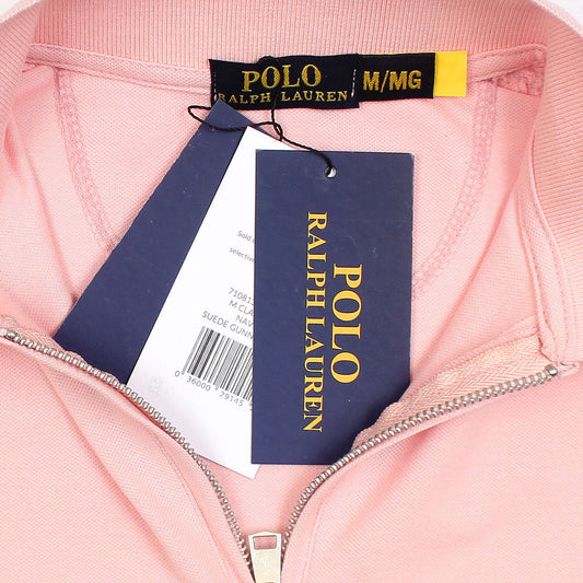 RL Premium Small Pony Zip Up Polo shirt (Pink)