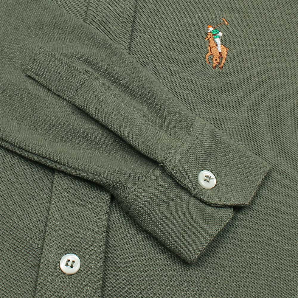 RL IMPORTED KID'S OXFORD BUTTON CASUAL SHIRT (OLIVE GREEN)
