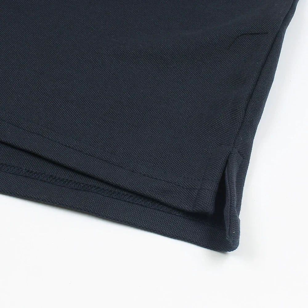 RL PREMIUM LEATHER BIG HORSE POLO SHIRT (NAVY BLUE)