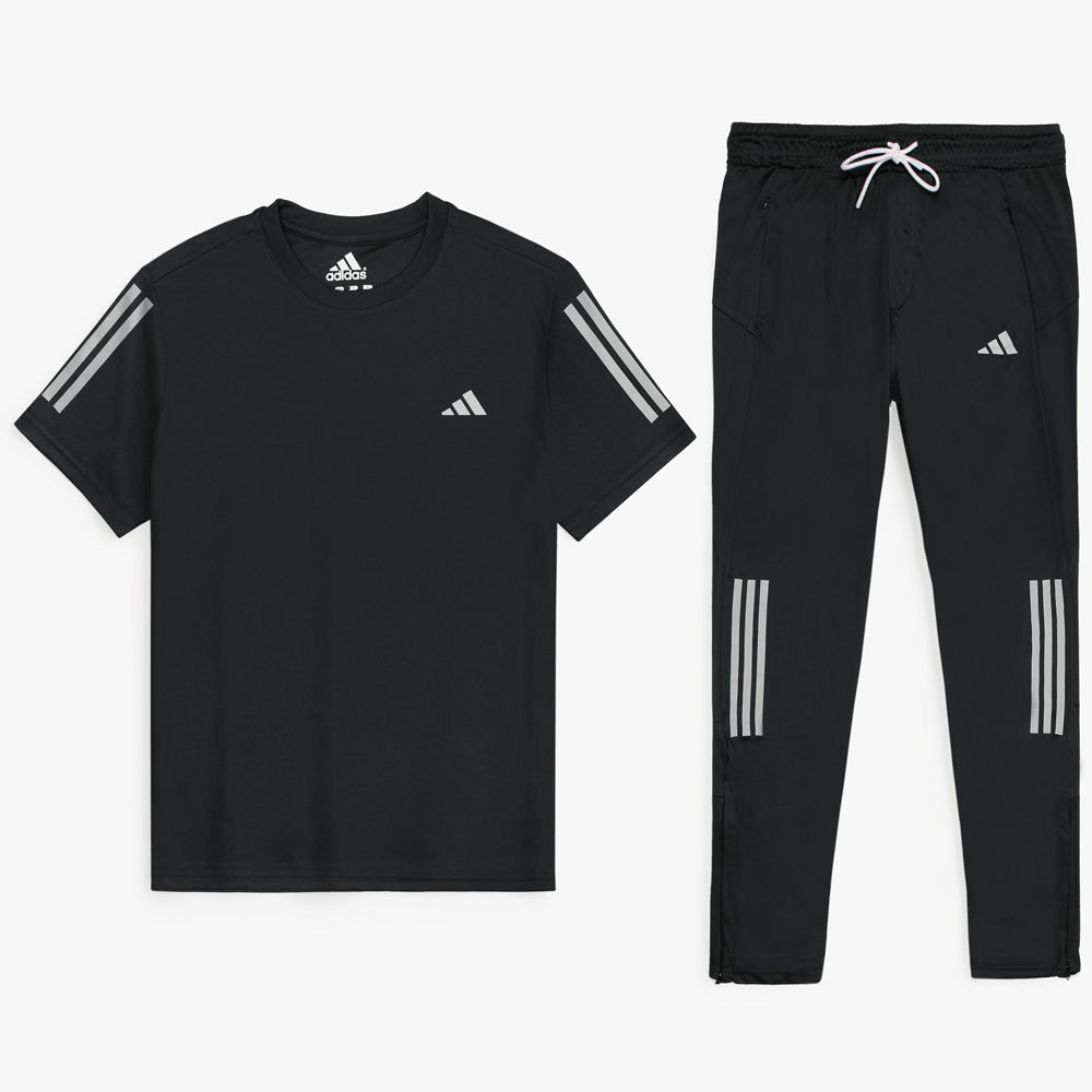 ADDAS PREMIUM REFLECTOR DRI-FIT TRACKSUIT (BLACK)