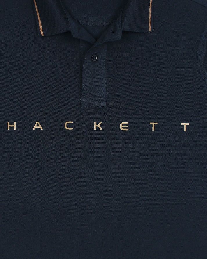 HKT IMPORTED MEN'S TIPPED POLO SHIRT (NAVY BLUE)