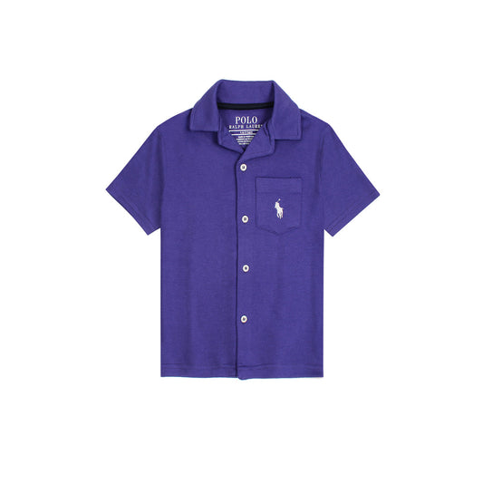 RL PREMIUM KIDS CUBAN COLLAR TWINSET (PURPLE)