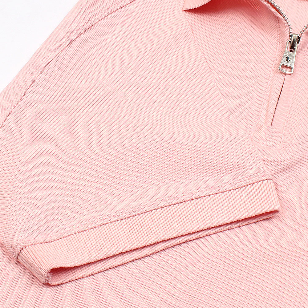 RL Premium Small Pony Zip Up Polo shirt (Pink)