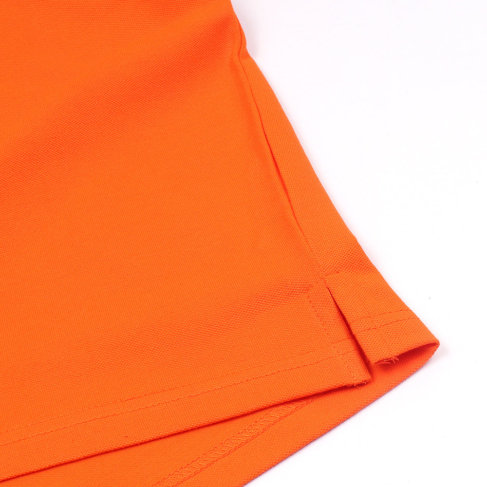 MNCLR Premium Zip Up Polo shirt (Orange)