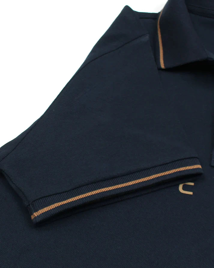 HKT IMPORTED MEN'S TIPPED POLO SHIRT (NAVY BLUE)