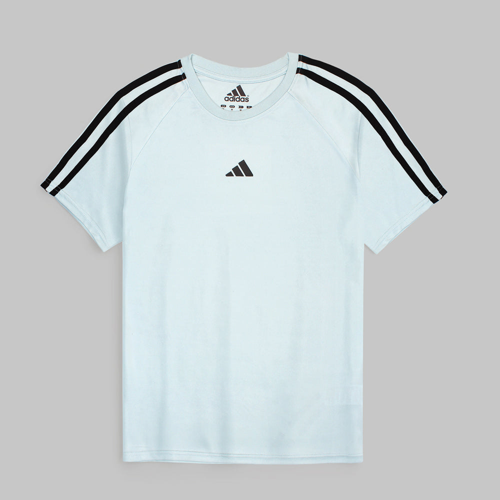 ADDAS Premium Lycra Dri-Fit Tracksuit (Sky & Black)