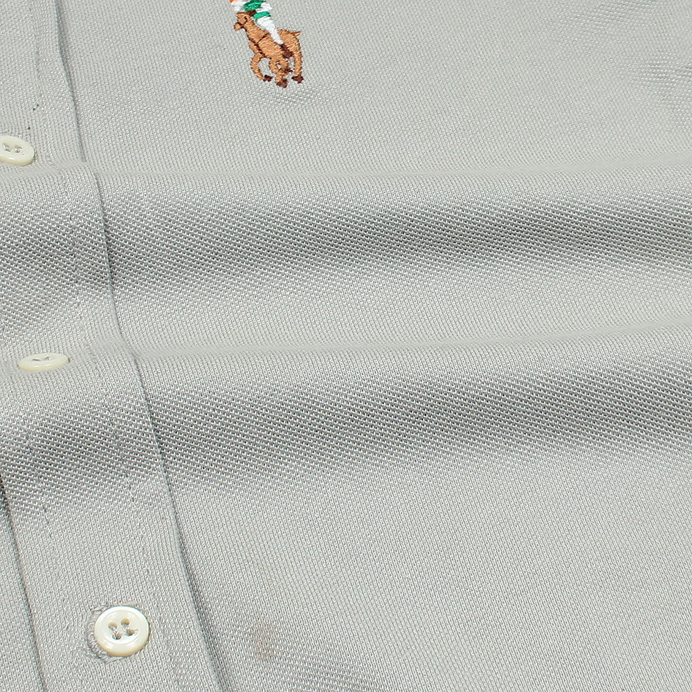 RL IMPORTED KID'S OXFORD BUTTON CASUAL SHIRT (HEATHER GREY)