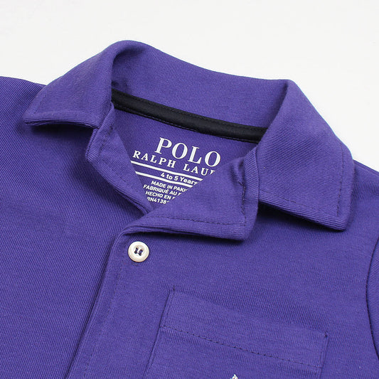 RL PREMIUM KIDS CUBAN COLLAR CASUAL SHIRT (PURPLE)