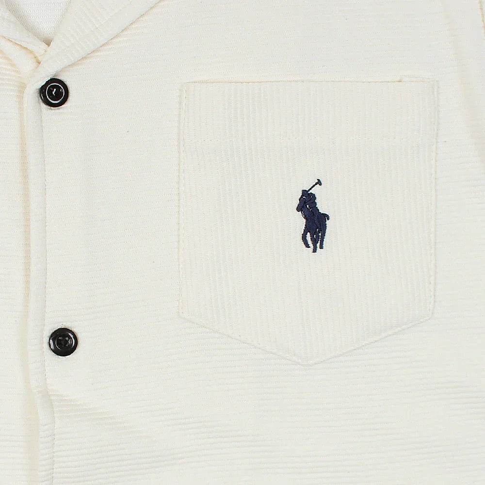 RL PREMIUM MEN'S CUBAN COLLAR TRACKSUIT (WHITE&BLACK)