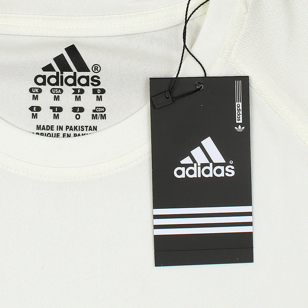 ADDAS Imported Mesh Shoulder Dri Fit T-Shirt (White)