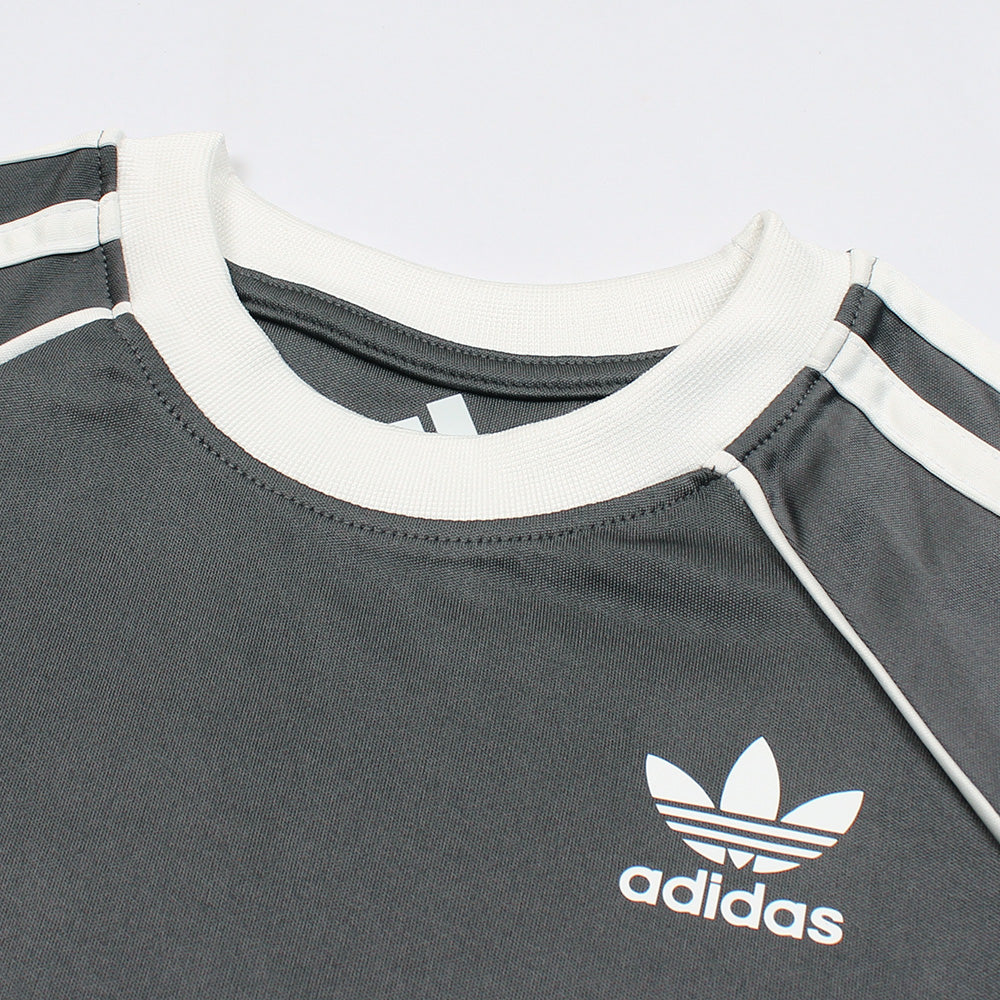 ADDAS PREMIUM KIDS PIPING DRI FIT TWINSET (DARK GREY)