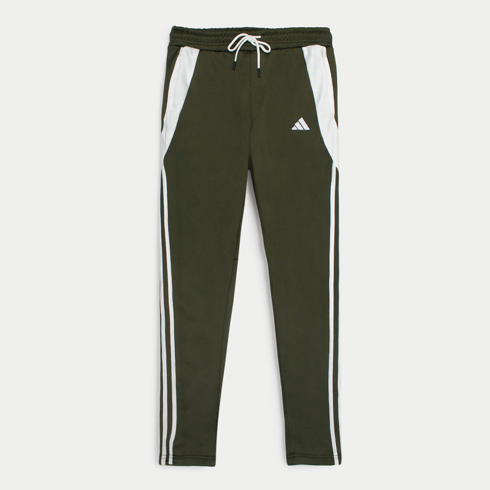 ADDAS Imported Tiro Piping Quarter Zip Tracksuit (Olive Green)