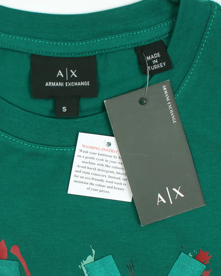 A-X IMPORTED MEN'S DESIGNER T-SHIRT (GREEN)