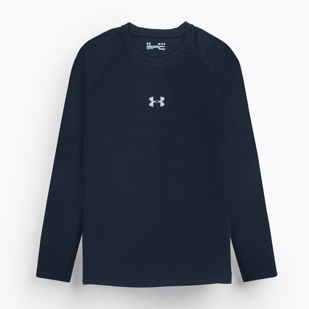 UA Premium Dri Fit Full Sleeves T-Shirt (Navy Blue)