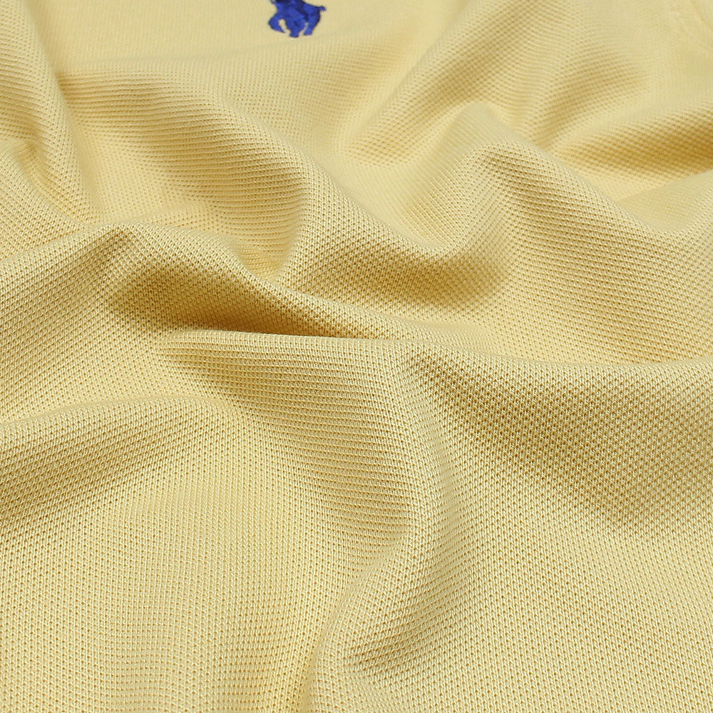 RL Premium Small Pony Zip Up Polo shirt (Yellow)