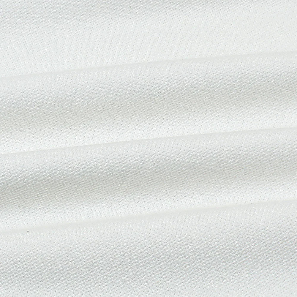 RL Imported Pique Cotton Fleece Zip-up Mockneck (White)