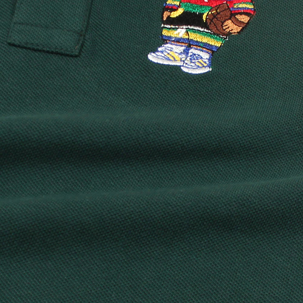 RL Kids Premium Tipping Collar Bear Polo Shirt (Green)