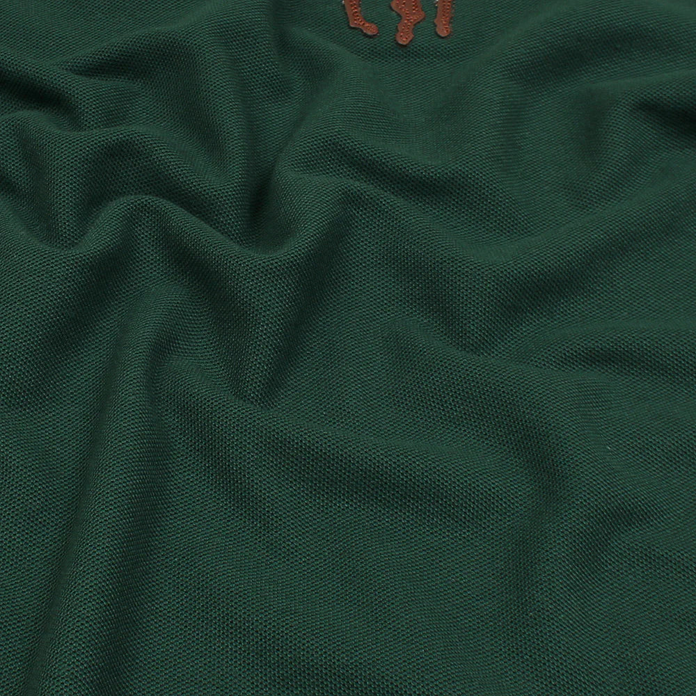 RL PREMIUM LEATHER BIG HORSE POLO SHIRT (GREEN)