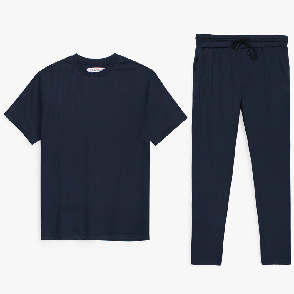 Z.A.R.A PREMIUM LYCRA DRI-FIT TRACKSUIT (NAVY BLUE)