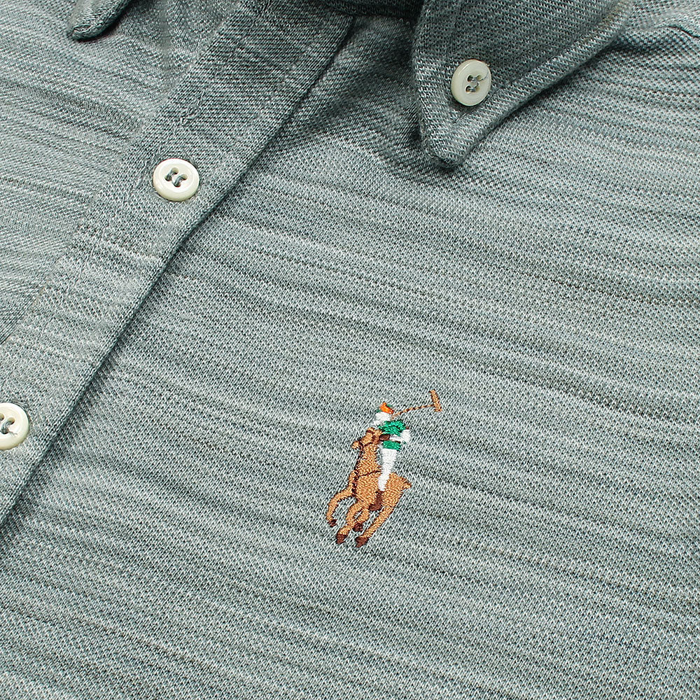 RL IMPORTED KID'S OXFORD BUTTON CASUAL SHIRT (MELLANGE GREEN)