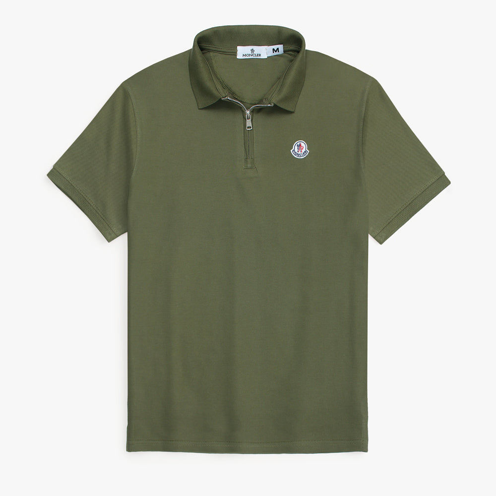 MNCLR Premium Zip Up Polo shirt (Olive Green)