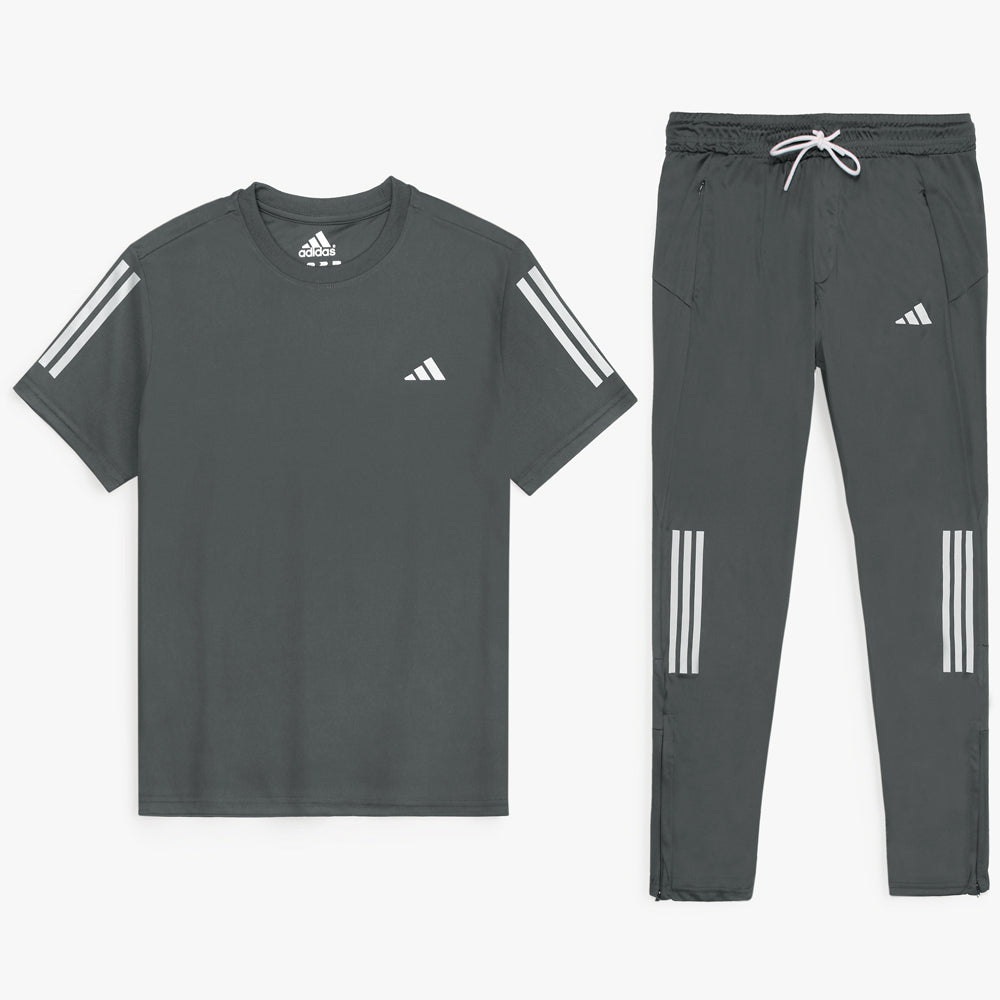 ADDAS PREMIUM REFLECTOR DRI-FIT TRACKSUIT (GREY)