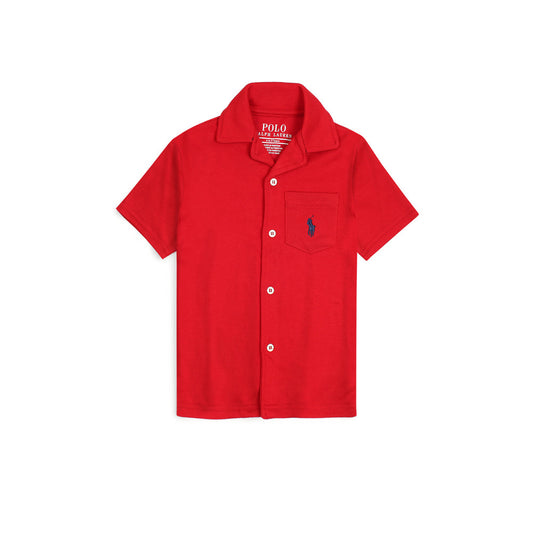 RL PREMIUM KIDS CUBAN COLLAR TWINSET (RED)