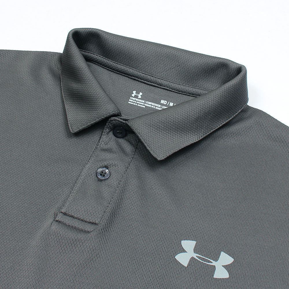 UA Imported Mesh Dri Fit Polo Shirt (Dark Grey)