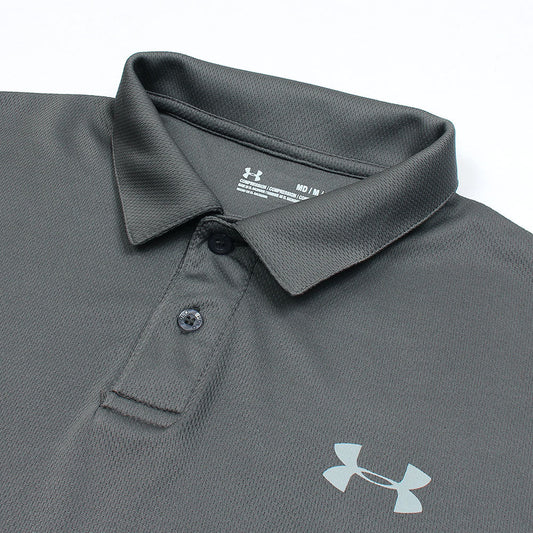 UA Imported Mesh Dri Fit Polo Shirt (Dark Grey)