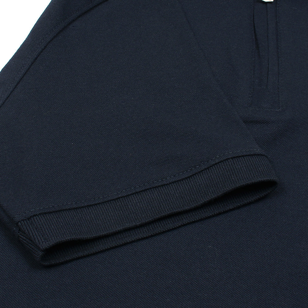 RL Premium Small Pony Zip Up Polo shirt (Navy Blue)