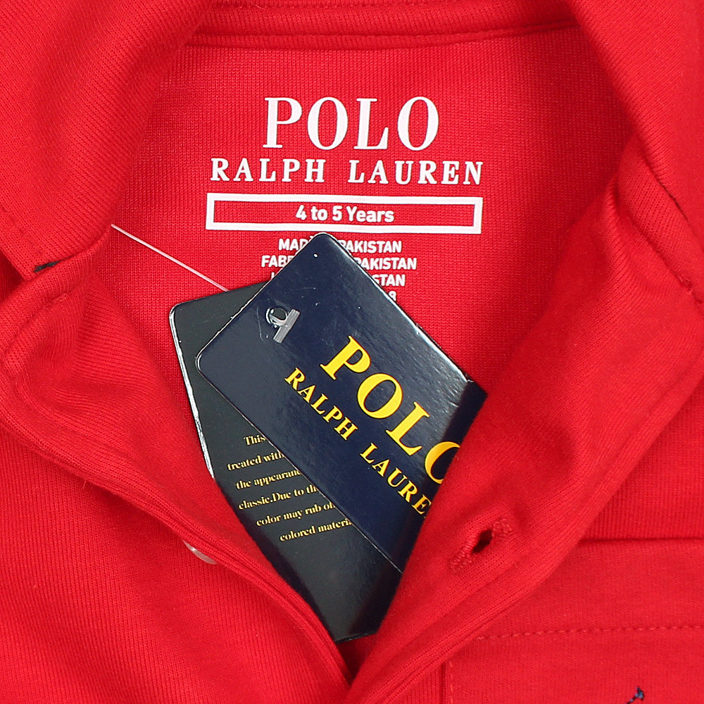 RL PREMIUM KIDS CUBAN COLLAR CASUAL SHIRT (RED)