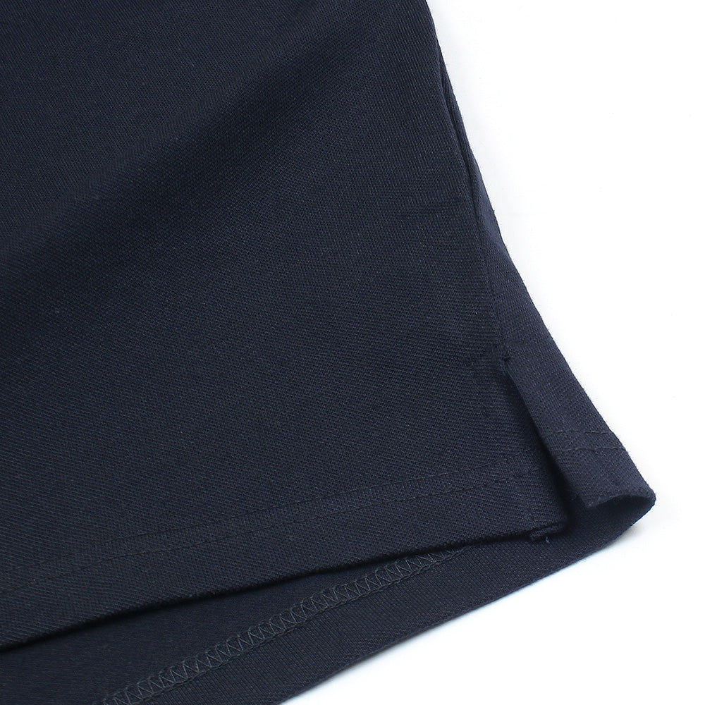 RL Premium Small Pony Zip Up Polo shirt (Navy Blue)