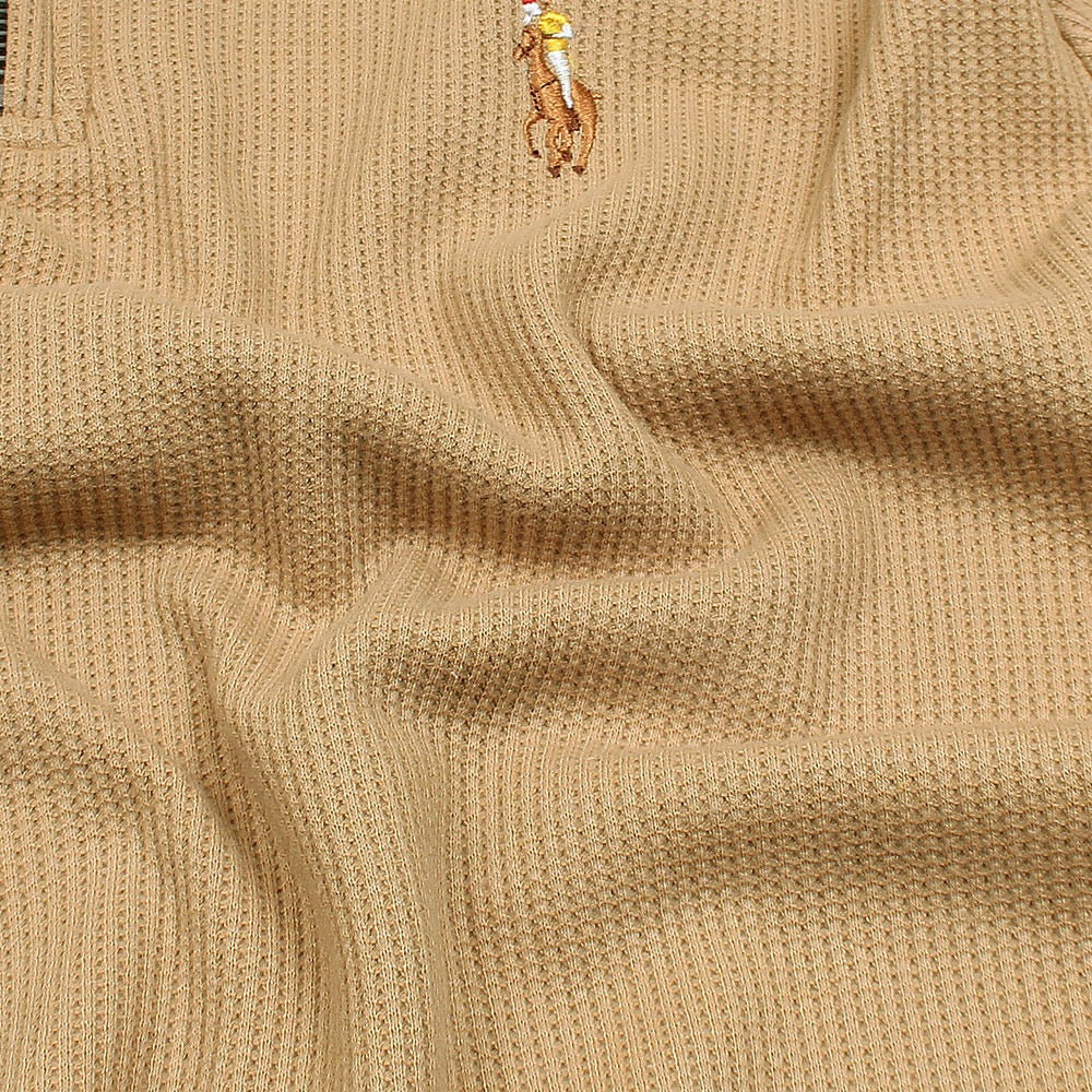 RL PREMIUM MEN'S MULTI ZIPPER POLO SHIRT (KHAKI)