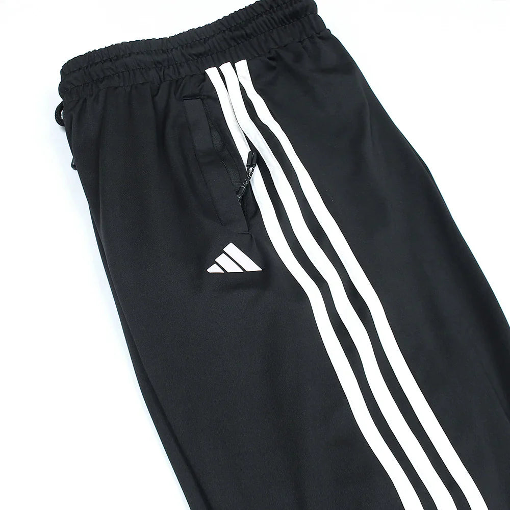 ADADS PREMIUM MEN'S HALF STRIPES TROUSER (BLACK)