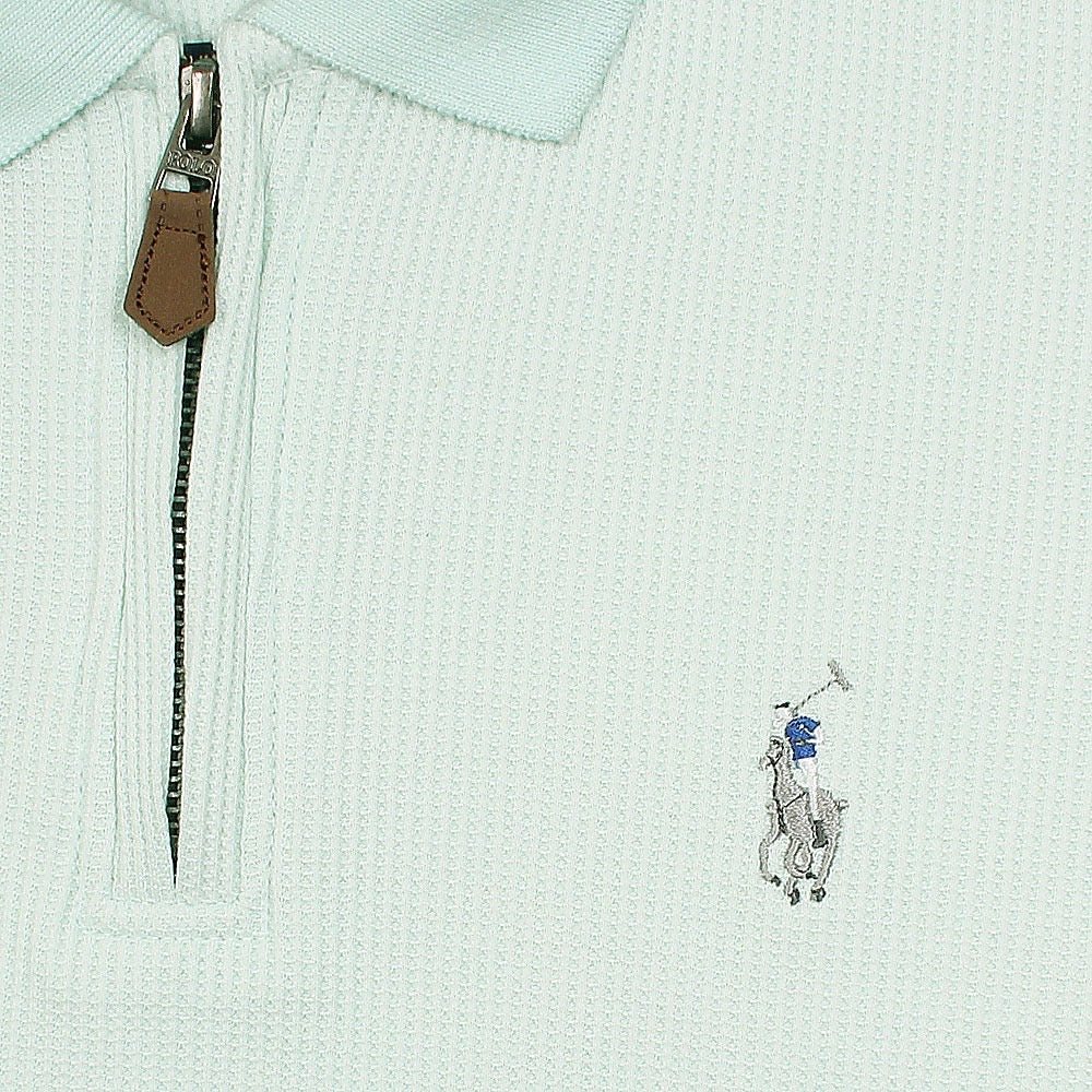 RL PREMIUM MEN'S MULTI ZIPPER POLO SHIRT (SEA GREEN)