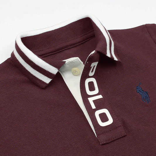 RL Kids Premium Placket Polo Shirt (Maroon)