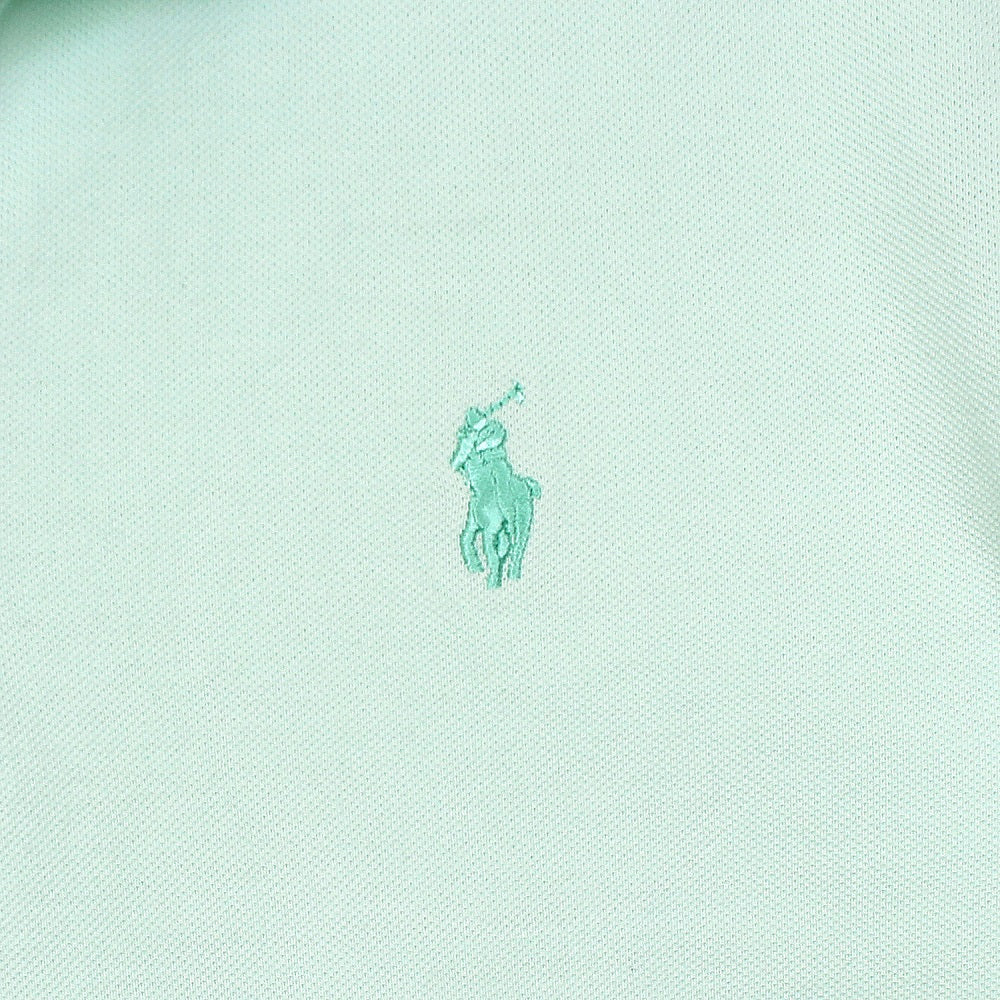 RL Premium Small Pony Zip Up Polo shirt (Sea Green)