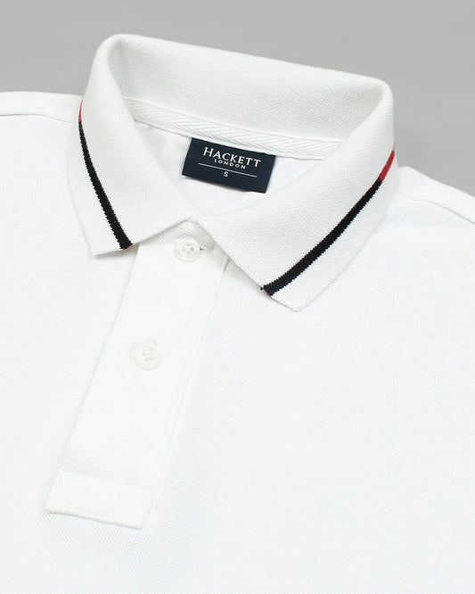 IMPORTED HKT SPORT MEN'S POLO SHIRT (WHITE)
