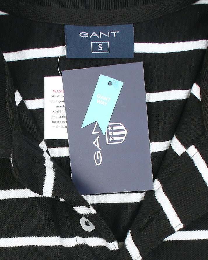 G-A-N-T IMPORTED MEN'S STRIPPER POLO SHIRT (BLACK)