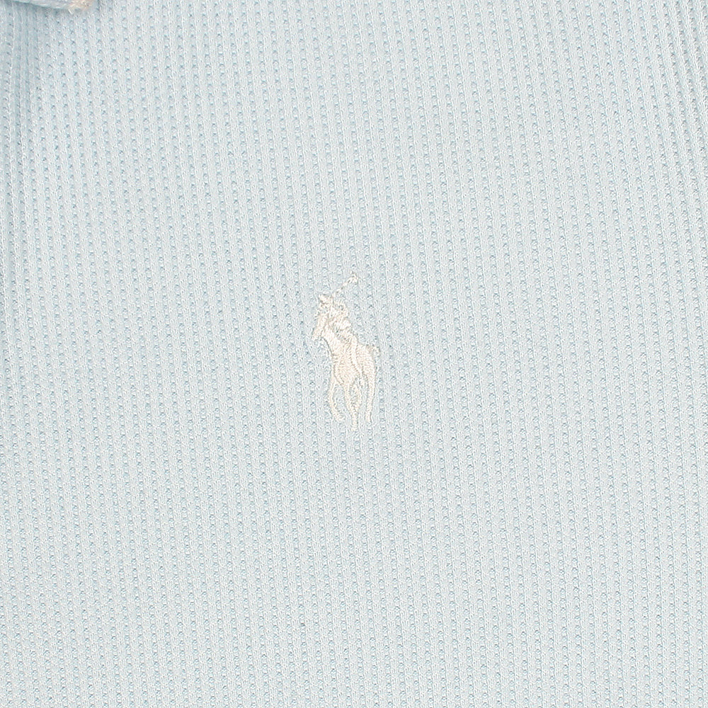 RL PREMIUM MEN'S V NECK BORDER POLO SHIRT (SKY BLUE)