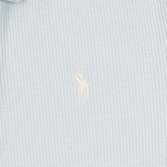 RL PREMIUM MEN'S V NECK BORDER POLO SHIRT (SKY BLUE)