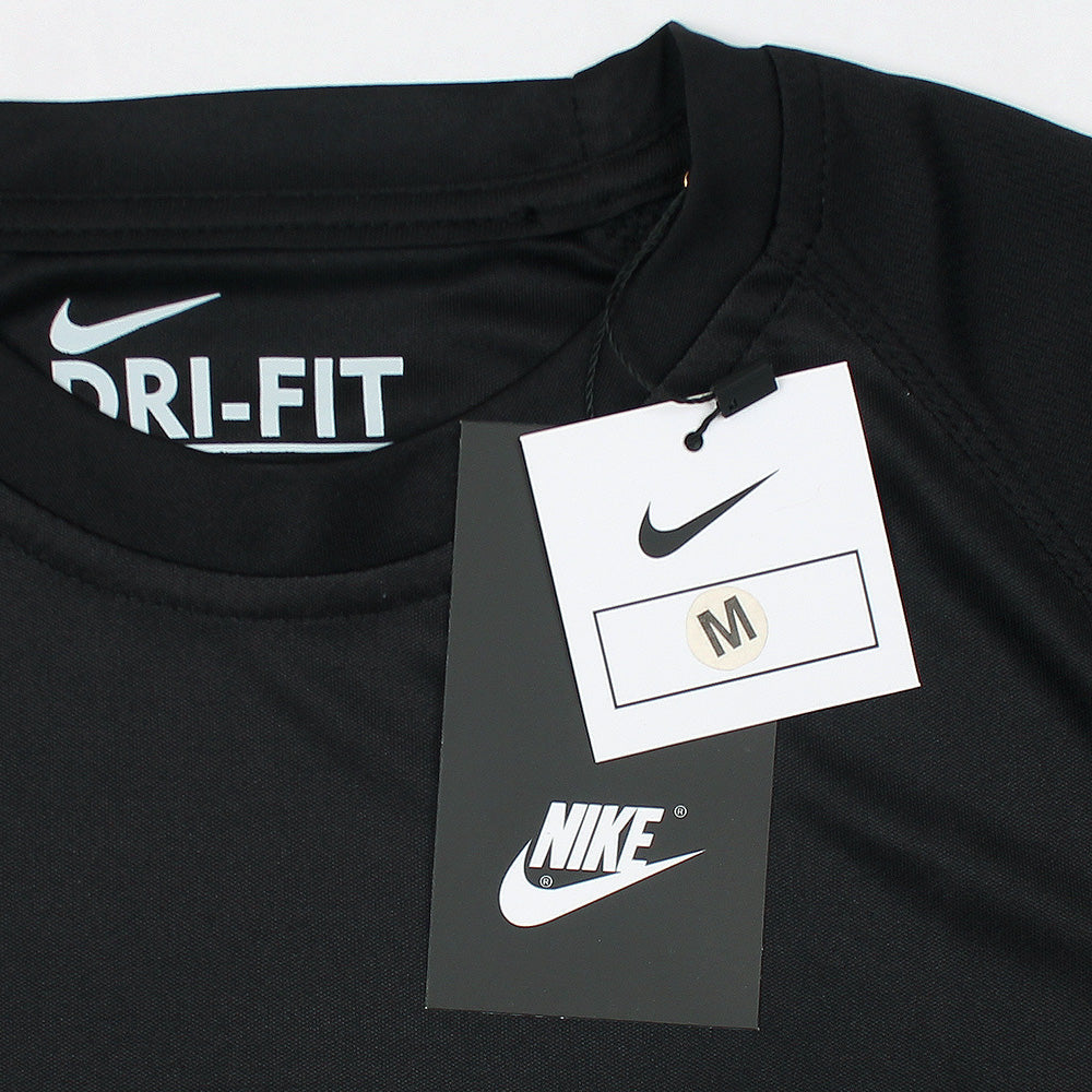 NKE Imported Mesh Shoulder Dri Fit T-Shirt (Black)