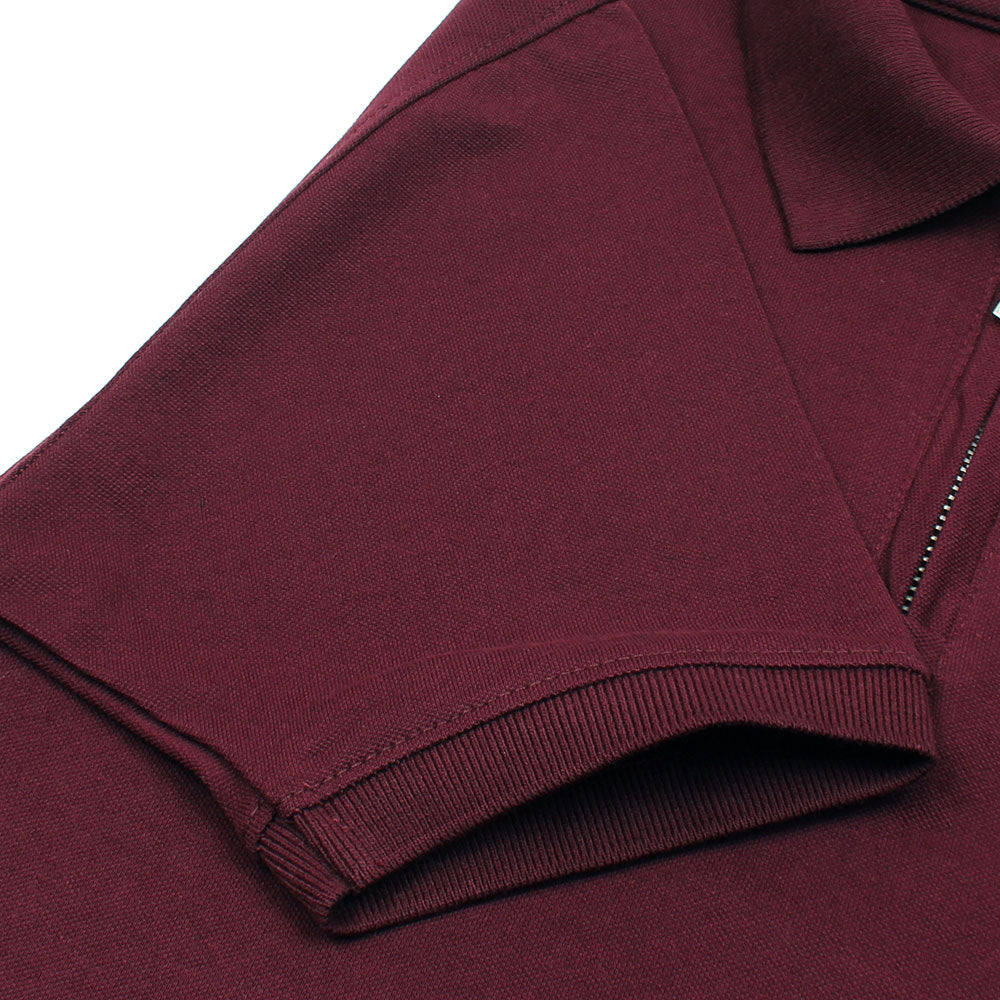 MNCLR Premium Zip Up Polo shirt (Maroon)