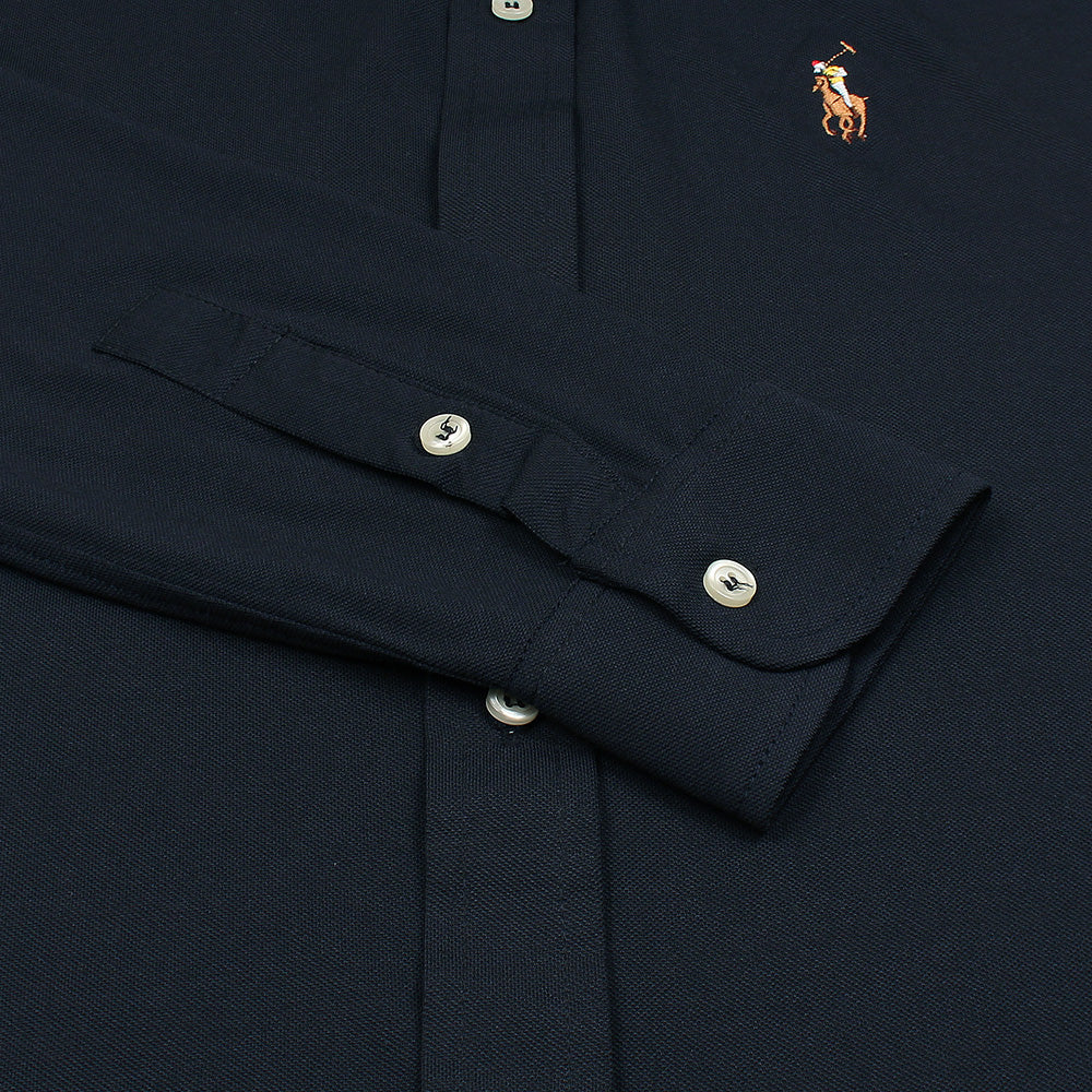 RL IMPORTED MEN'S OXFORD BUTTON CASUAL SHIRT (NAVY BLUE)
