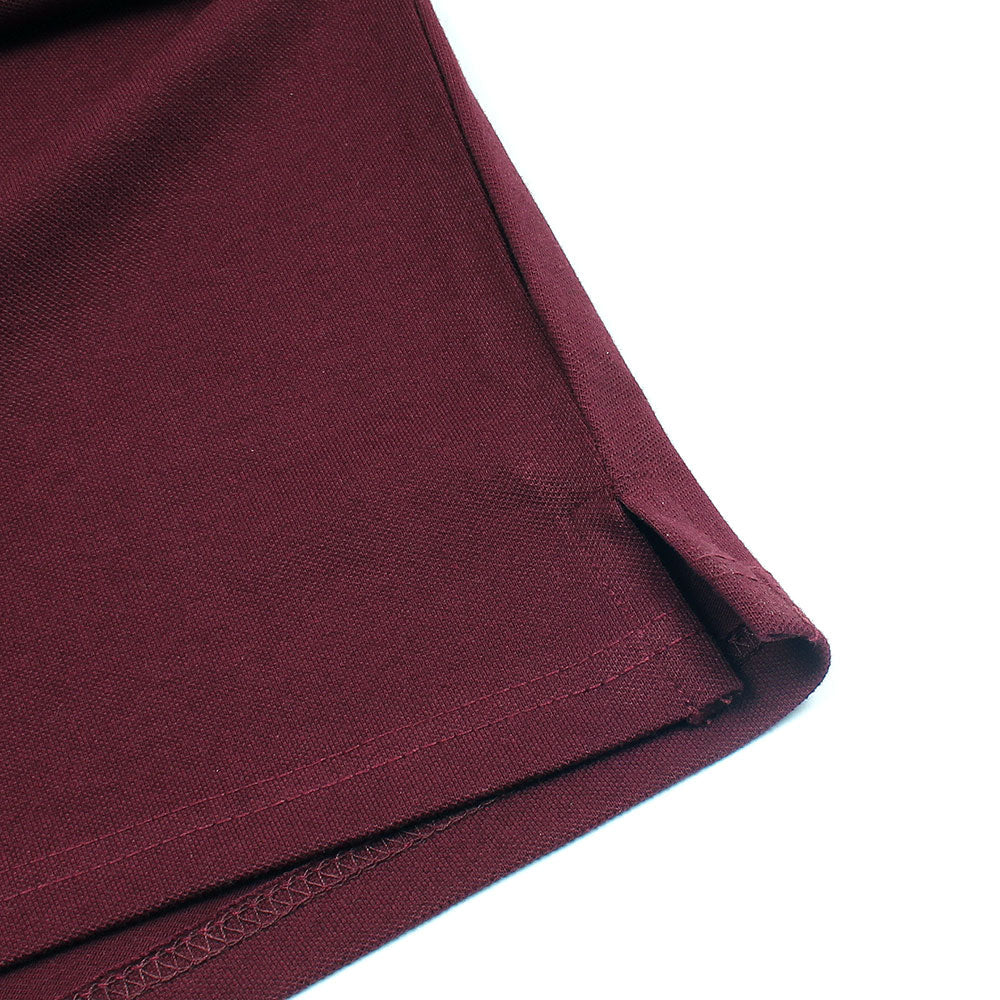 MNCLR Premium Zip Up Polo shirt (Maroon)