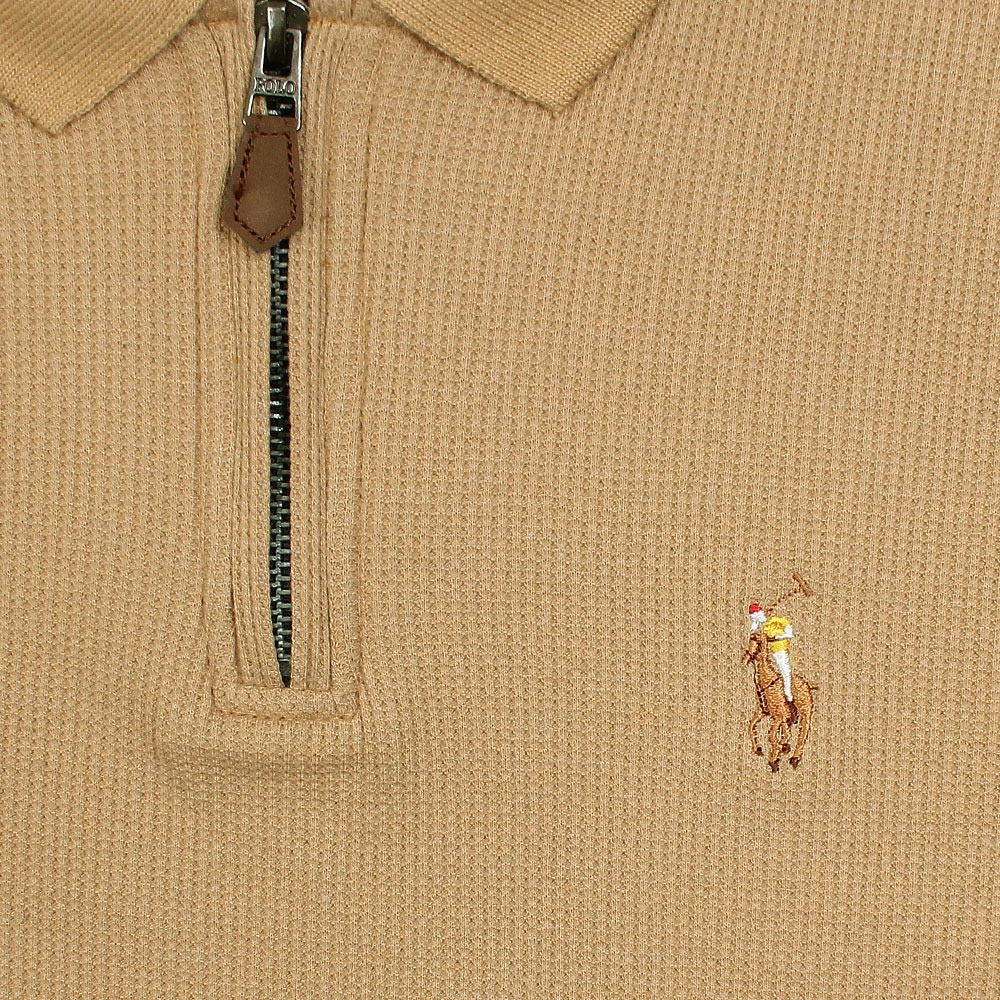 RL PREMIUM MEN'S MULTI ZIPPER POLO SHIRT (KHAKI)